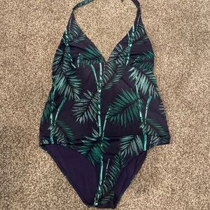 Maternity swimsuit, size 12, one piece halter top